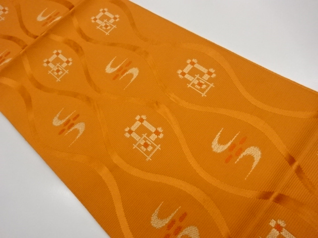 JAPANESE NAGOYA OBI / WOVEN TATEWAKU PATTERN